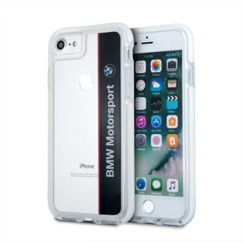 BMW Motorcase dėklas Apple iPhone 7 / 8 / SE, permatomas juodas