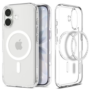 Spigen Ultra Hybrid Mag dėklas iPhone 17 telefonui, skaidrus / baltas