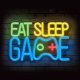 „Forever Light“ PLEXI LED neoninė iškaba „EAT SLEEP GAME“, įvairiaspalvė