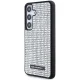 Karl Lagerfeld Rhinestone Metal Logo dėklas Samsung Galaxy S24, sidabrinis