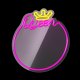 Forever Light Mirror LED Neon QUEEN, Warm White/Pink