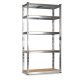 Humberg Hr-853 Metal Storage Shelving Unit 183x90x40 cm, Silver