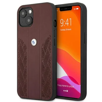 BMW Curve Perforate dėklas, skirtas iPhone 13 / 14 / 15, raudonas