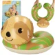 BESTWAY 36405 inflatable swim ring for kids, sloth design, 50x46 cm, green/brown