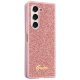 Guess Glitter Script dėklas Samsung Galaxy Z Fold 5, rožinis