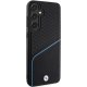 BMW Samsung Galaxy S24 Case Signature Leather Textured & Line MagSafe, Black