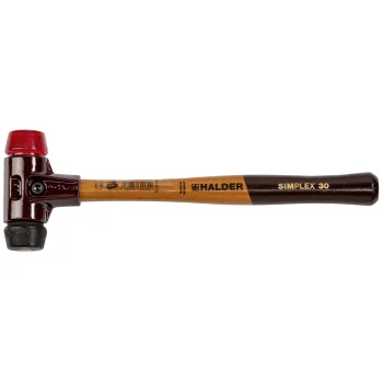Minkšto smūgio plaktukas Halder SIMPLEX 30 mm, guma ir plastikas