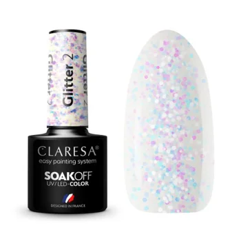 Claresa Glitter 2 Hybrid Nail Polish, 5g