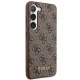 Guess Samsung Galaxy S24 Plus Case 4G Metal Gold Logo, Brown
