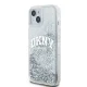 DKNY Liquid Glitter Big Logo dėklas, skirtas iPhone 15 / 14 / 13, baltas