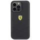 Ferrari Quilted Metal Logo dėklas iPhone 15 Pro Max, juodas