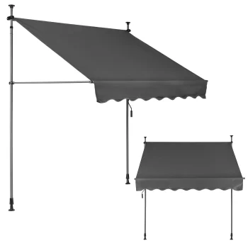 Ištraukiama balkono markizė MultiGarden 144539, 200x120 cm, pilka