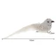 Clip-On Bird Christmas Ornaments, Set of 2, White, Ruhhy 22338