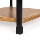Industrial Nightstand with 2 Shelves, Modern Loft End Table by ModernHome, Wild Oak