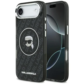 Karl Lagerfeld IML Karl Head Logo MagSafe dėklas iPhone 17 Air - Juodas