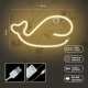 Forever Light FLNE09 LED Neon Whale, Warm White, USB/Battery