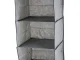 Kabinamas spintos organizatorius su 3 lentynomis, 30x30x60 cm, pilkas