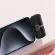 Dudao K20SL 5000mAh mini power bank with Lightning / USB-C connectors - black