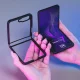 Dėklas 3mk Satin Armor Case+ skirtas Samsung Galaxy Z Flip 7, skaidri juoda