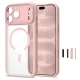 Tech-Protect MagPeak MagSafe CC case for iPhone 18 Pro and 17 Pro, matte pink