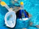 Sulankstoma pilno veido nardymo kaukė (Snorkeling), Mėlyna, L/XL dydis