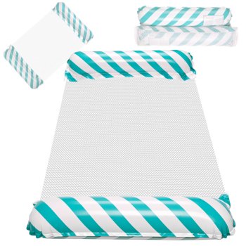 Inflatable Beach Mattress - Water Hammock, Blue