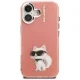 Karl Lagerfeld IML Aquarelle Choupette & Logo dėklas iPhone 16, rožinis