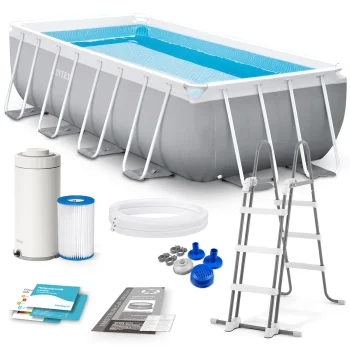 Karkasinis sodo baseinas Intex 26790, 400 x 200 x 122 cm su siurbliu ir kopėčiomis