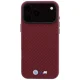 BMW M Carbon Metal Logo MagSafe dėklas iPhone 17 Pro Max / 18 Pro Max, bordo