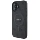 Guess 4G Ring Classic Logo MagSafe dėklas telefonui iPhone 16, juodas