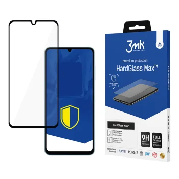 Apsauginis grūdintas stiklas 3mk HardGlass Max skirtas Samsung Galaxy A06, juodas