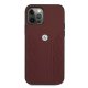BMW dėklas iPhone 12 / 12 Pro telefonams Leather Curve Perforate, raudonas