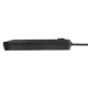 Maclean MCE394 B ilgintuvas, 3 lizdai ir 3x USB, 1.5 m, 2500W, juodas