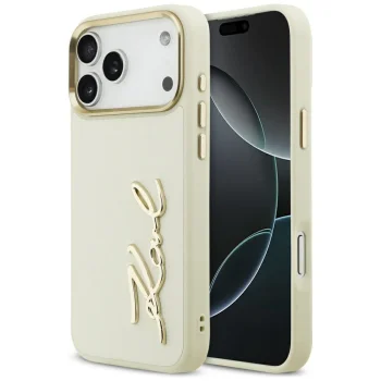 Karl Lagerfeld Karl Script Logo Phone Case Cover iPhone 17 Pro Max - Beige