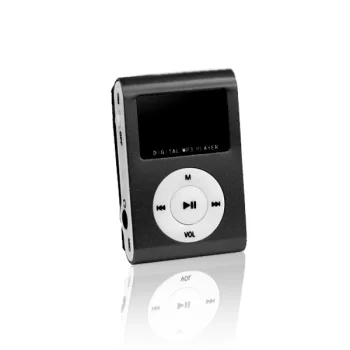 Setty MP3 grotuvas su LCD ekranu ir ausinėmis, juodas