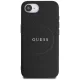 Dėklas Guess PU Grained Classic Logo su MagSafe iPhone 16e, juodas
