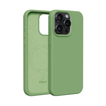 Etteri Silicone Mag dėklas, skirtas Apple iPhone 15 Pro, Šviesiai žalias