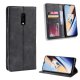 OnePlus 7 atverčiamasis odinis dėklas Vintage Style, juodas
