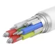 USB laidas OPPO DL129, USB-A į USB-C, 8 A, 1 m, baltas
