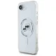 Dėklas Karl Lagerfeld IML Metal Karl & Choupette Heads MagSafe iPhone 16e, baltas