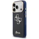 Guess IML 4G Script Metal dėklas iPhone 17 Pro Max - mėlynas