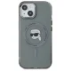 Karl Lagerfeld dėklas iPhone 15 telefonui, MagSafe IML Metal K. Head, juodas
