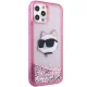 Karl Lagerfeld dėklas iPhone 12 / 12 Pro telefonui, rožinis