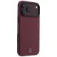 Mercedes Leather Semi Wrap Iconic Line MagSafe dėklas telefonui iPhone 18 Pro Max / 17 Pro Max, bordo