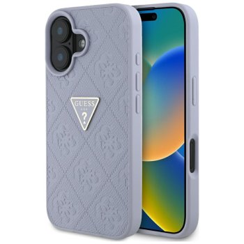 Guess Hot Stamp 4G Pattern dėklas, skirtas Apple iPhone 16, violetinis