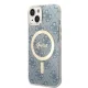 Guess dėklo ir įkroviklio rinkinys iPhone 14 telefonui, mėlynas