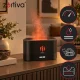Kvapų difuzorius ir oro drėkintuvas Zortiva, 180 ml, RGB LED liepsnos efektas, juodas