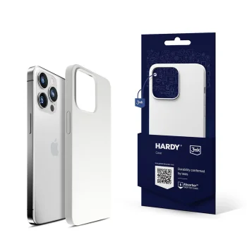3mk Hardy Silicone MagCase dėklas, skirtas iPhone 14 Pro Max, baltas