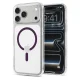 Spigen Ultra Hybrid Mag MagSafe case for iPhone 18 Pro Max / 17 Pro Max, clear/burgundy