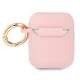 Guess Silicone Vintage dėklas AirPods 1/2, rožinis
